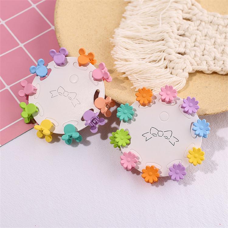Candy Color Flower Cartoon Mini Hair Clips Baby Girls Bb Clip 10pcs Set