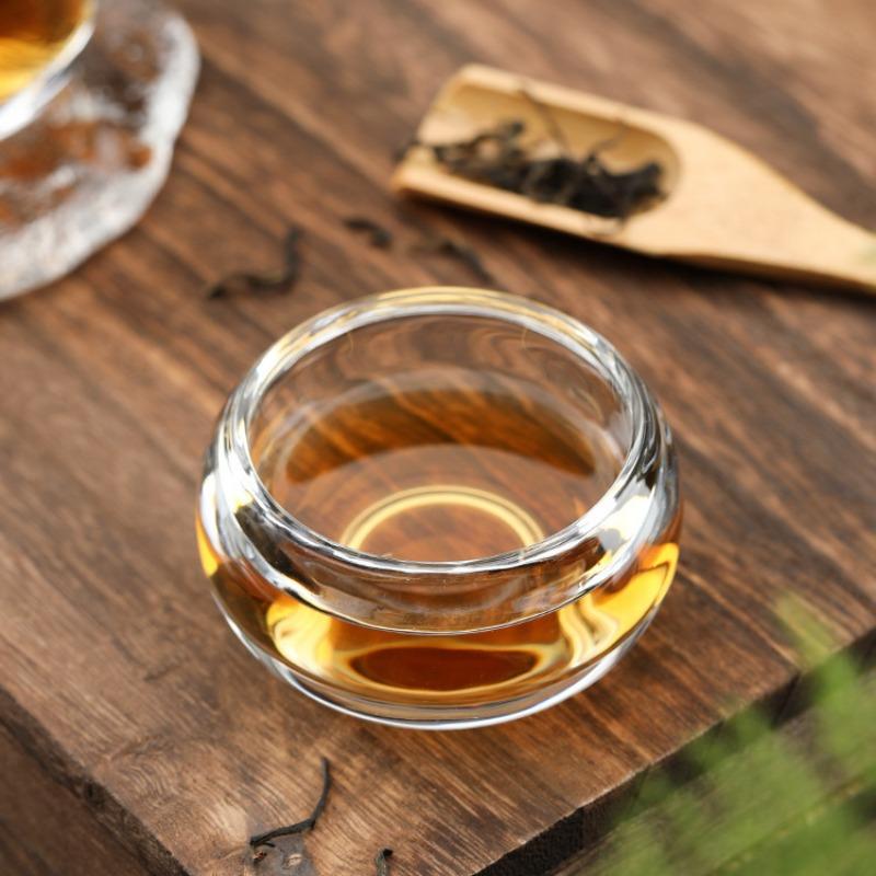 2pcs Set Drinkware Crystal Glass 80ml Master Cup Water Dispenser Kawaii Thickening Tea Cup Home Coffeeware Teaware Coffee Cups