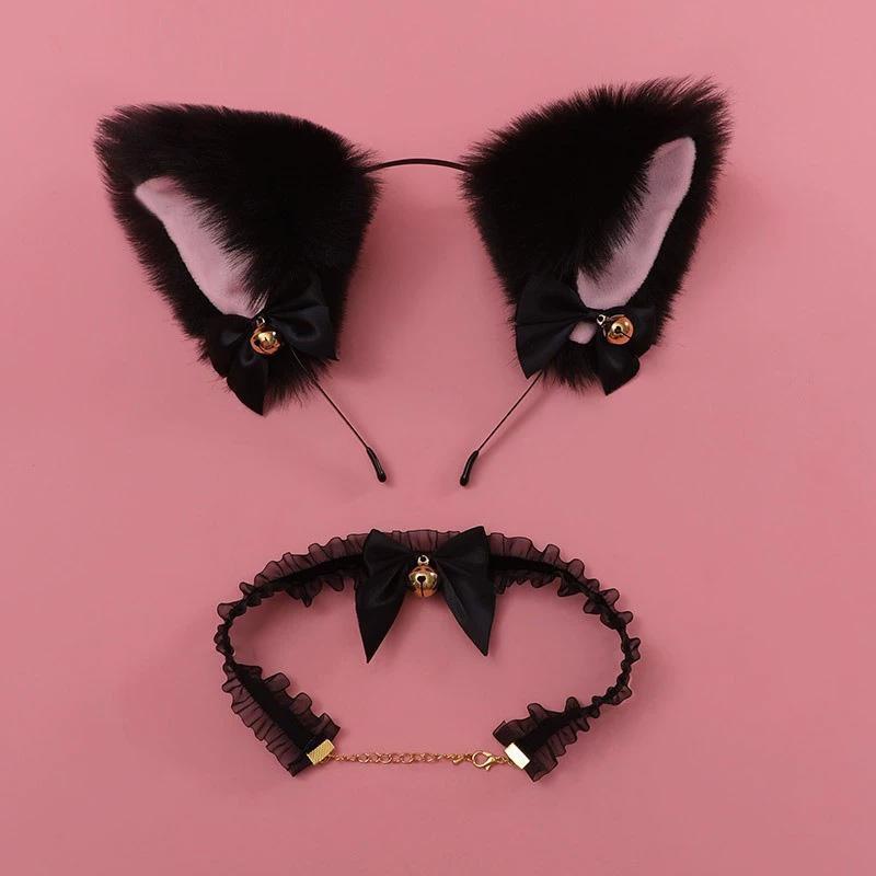 1Pc Headband Sexy Cat Ear Fun Set Cute Bell Collar