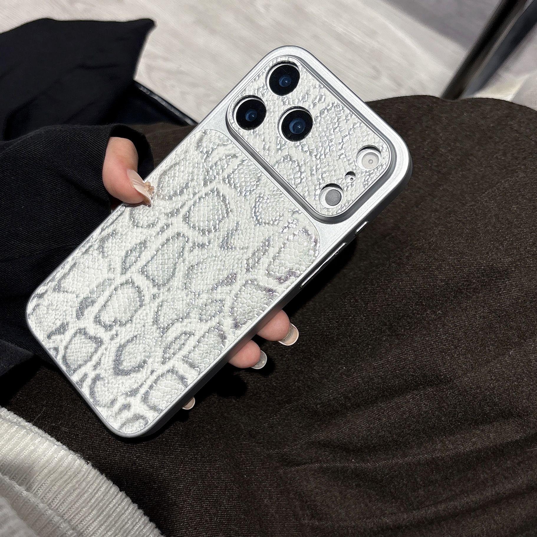 

Високоякісний чохол зі структурою зміїної шкіри для iPhone 16 Pro Max, Apple 17, 15/14 з великим вікном та миттєвою зміною 14(without Packaging）