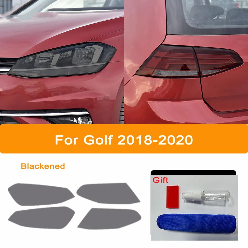TPU Car Headlights Taillights Black Protective Film Transparent Sticker Refit For Volkswagen VW Golf 7 8 MK7 MK7.5 MK8 2014-