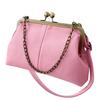 VEROMAN PU Leather Clasp HandbagShoulder Bag (Pink)