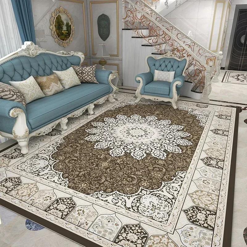 Retro Persian Style Living Room Luxury Decoration Carpet Rugs for Bedroom Hotel Large Area Carpets Lounge Rug Home Decor Mat