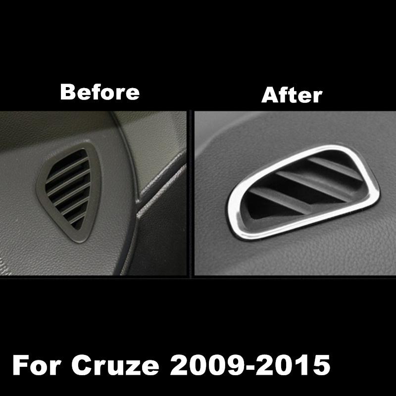 Dla Chevrolet Chevy Cruze 2009-2015 Stal Nierdzewna Samochodowa Wewnętrzna Osłona Listwy Ozdobnej Kratki Nawiewu