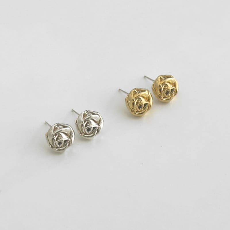 STILL INSTANT Rose with Dew - Earring 01 (2colors)
