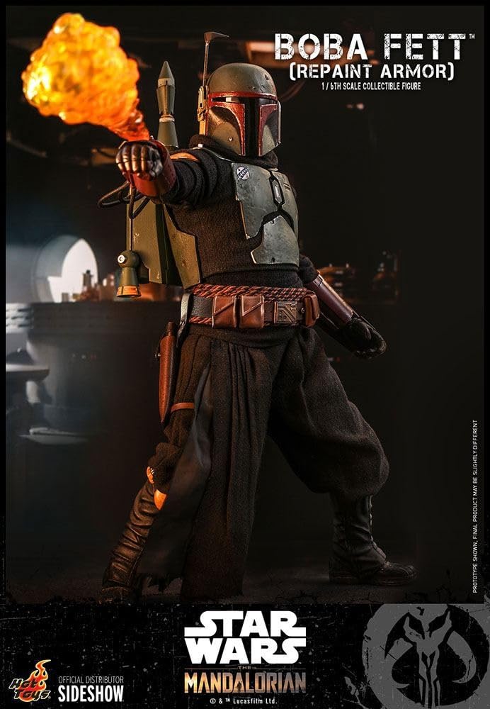 TV Masterpiece The Mandalorian Boba Fett Repainted Armor Version Scale Figure Green 1/6