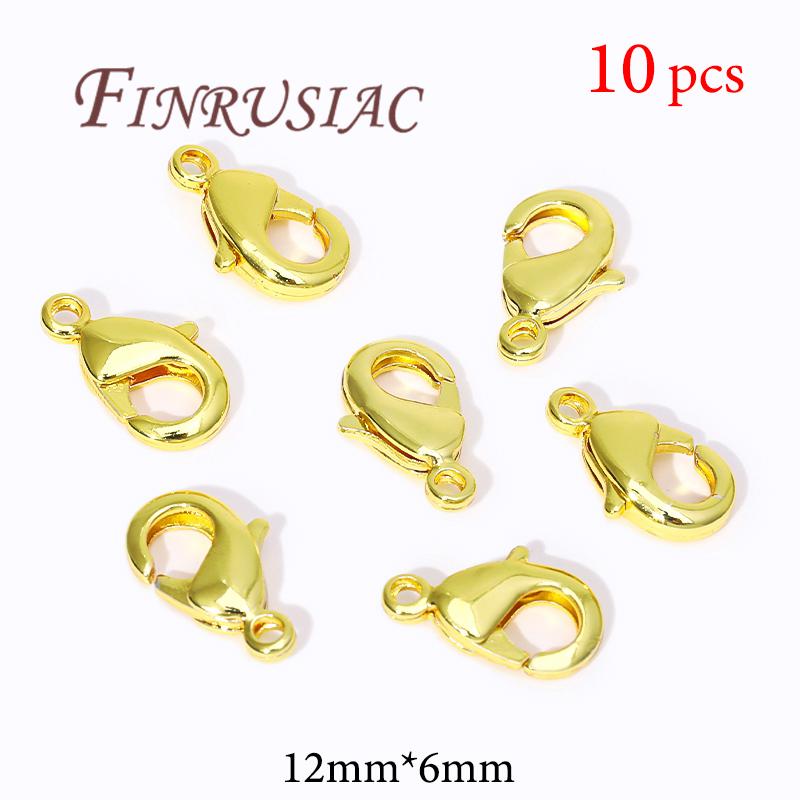 18K Gold Plated Lobster Clasps For Bracelets,Spring Clasps For Jewelry,DIY Jewelry Making Supplies,Connectors Clasp Accessories