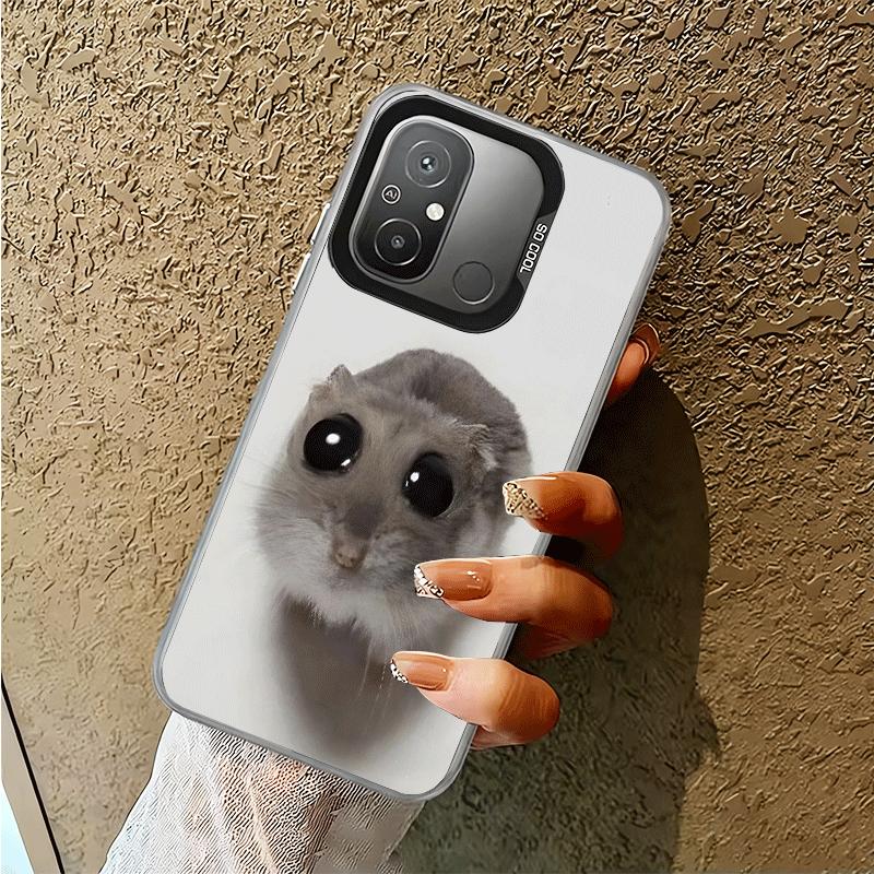 Funny Sad Hamster Meme Shockproof Phone Case for Xiaomi Poco X7 X6 X5 X3 Pro F7 Ultra M8 Redmi 15C 15 14C 13C 12C 10C 13 12 10