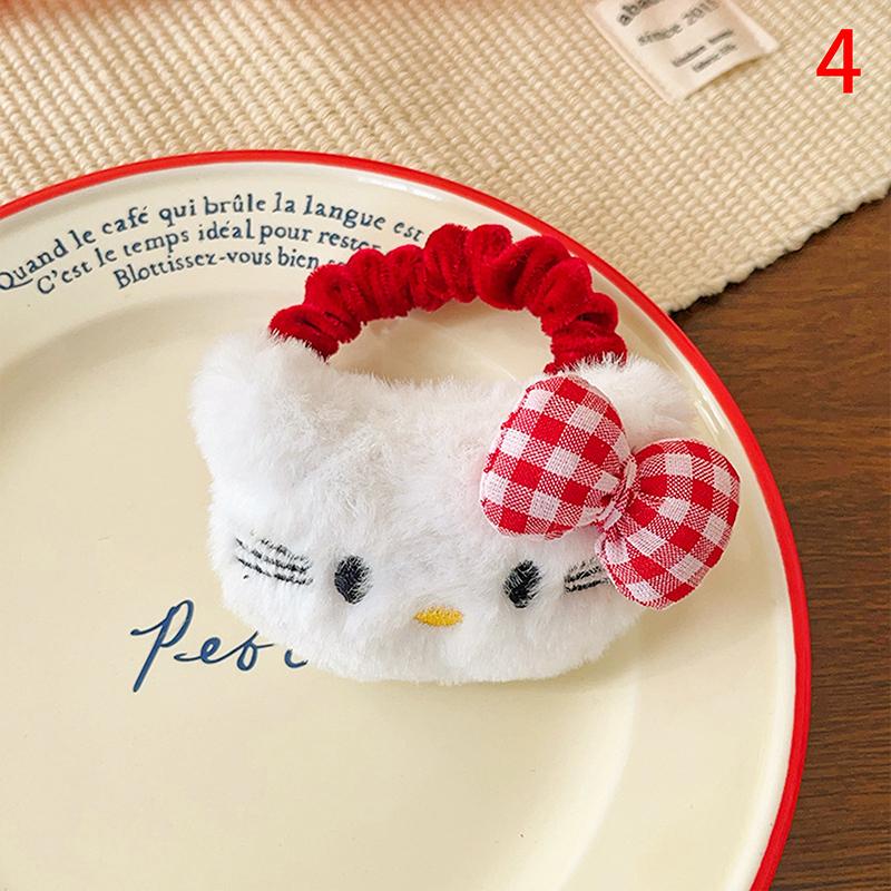

Детская повязка на голову Sanrio Hello Kitty Kulomie Кукла веревочка для головы Эластичная плюшевая повязка на голову Милые девочки Детские головные уборы Аксессуары для волос