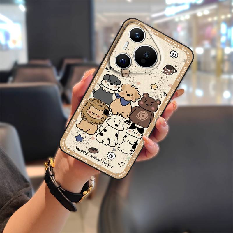 Phone Pouch Anti-dust Phone Case For Huawei P70 Pro/Pura 70 Pro+ Graffiti Cartoon Soft Case Waterproof Protective TPU