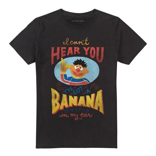 Sesame Street Unisex Adult Banana In My Ear Ernie T-Shirt