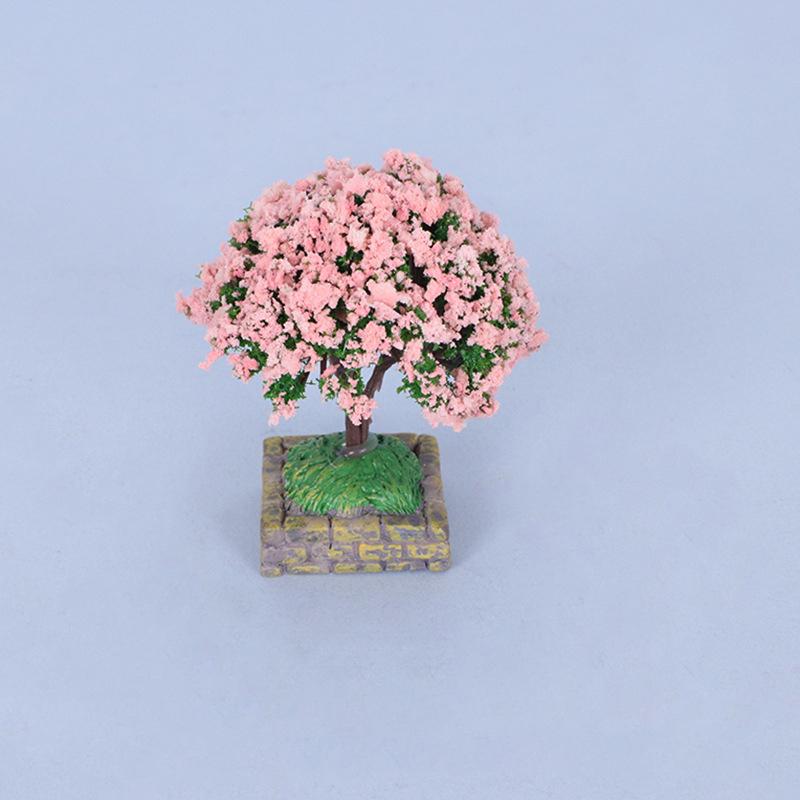 Puppenhaus Mini Künstlicher Baum Weide Ahorn Kirschbaum Modell Ornamente Gartendekorationen