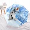 1pc Olaf Snowman Automatic Folding Umbrella: Portable 3-Fold Design with 8 Iron Frame, Perfect for Outdoor Use, Festive Gifts, Travel, Daily