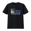 Meyer Sound Thinking Logo T-shirt Unisex in Cotone Pesante Taglia USA Top Vintage Per l'Uso Quotidiano Traspirante Elasticizzato Moda