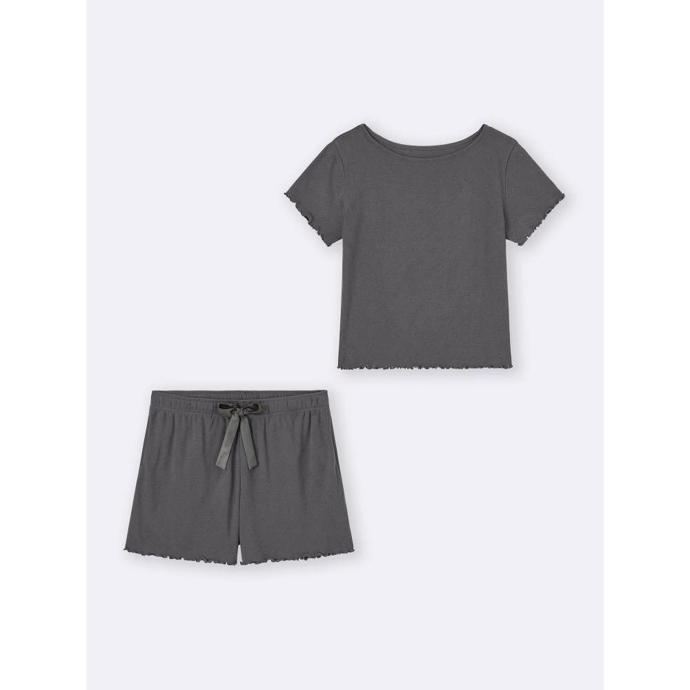 GU by Uniqlo Heart Point Tail Lounge Set+e Short Sleeve Shorts