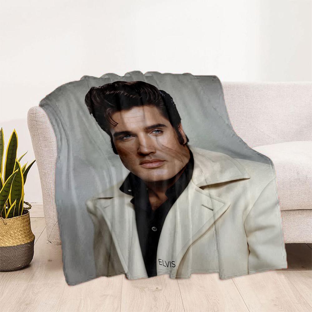 Love Tender: Elvis Presley's Legacy Blanket Durable Comfort Great for Office Chair Couch Livingroom All-Season Use Modern Style