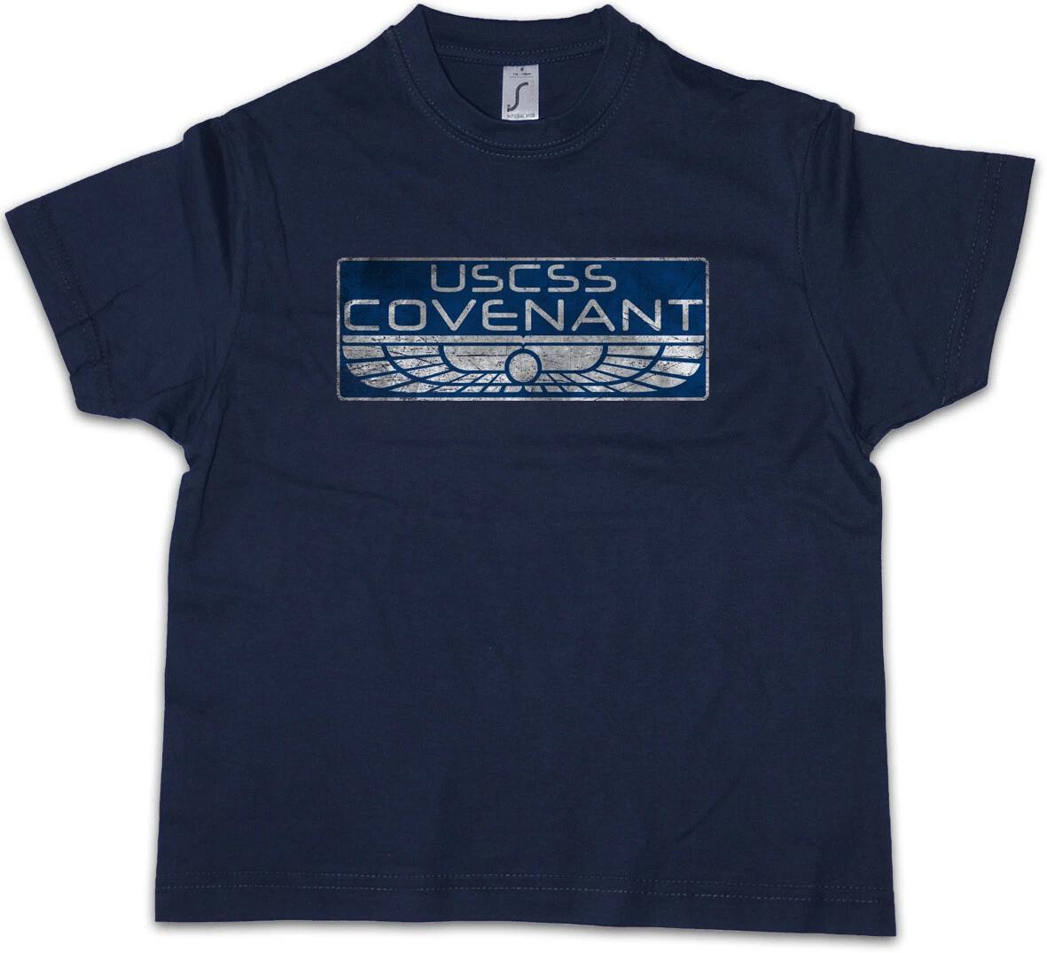 USCSS COVENANT SHOULDER PATCH Kids Boys T-Shirt Ripley Yutani Nostromo- 100