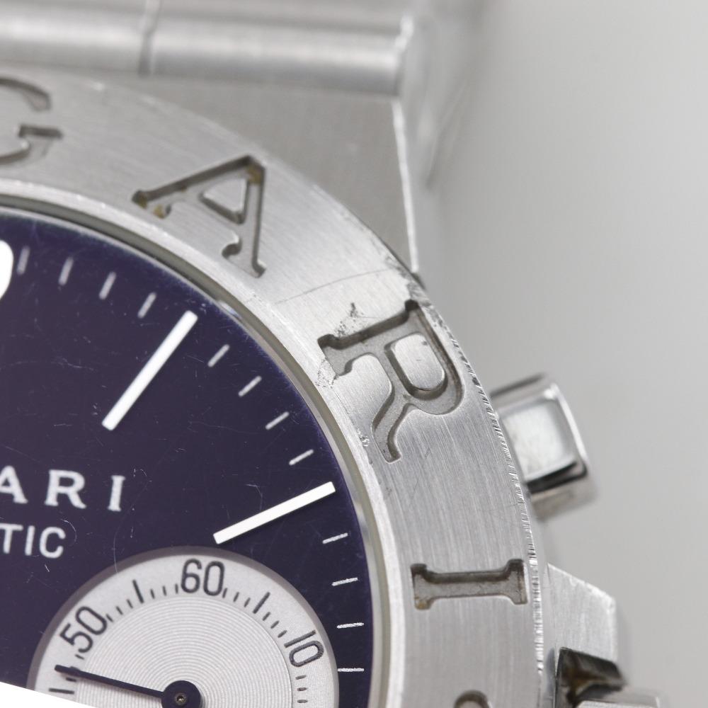 BVLGARI Diagono Sports Watches CH35S black/Silver blackDial Stainless Steel Mechanical Automatic Chronograph mens Used