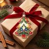 Artistic Window Flat Acrylic Display Accessory 2D Ornament Vintage Christmas Tree Stained Xmas Decoration Glass