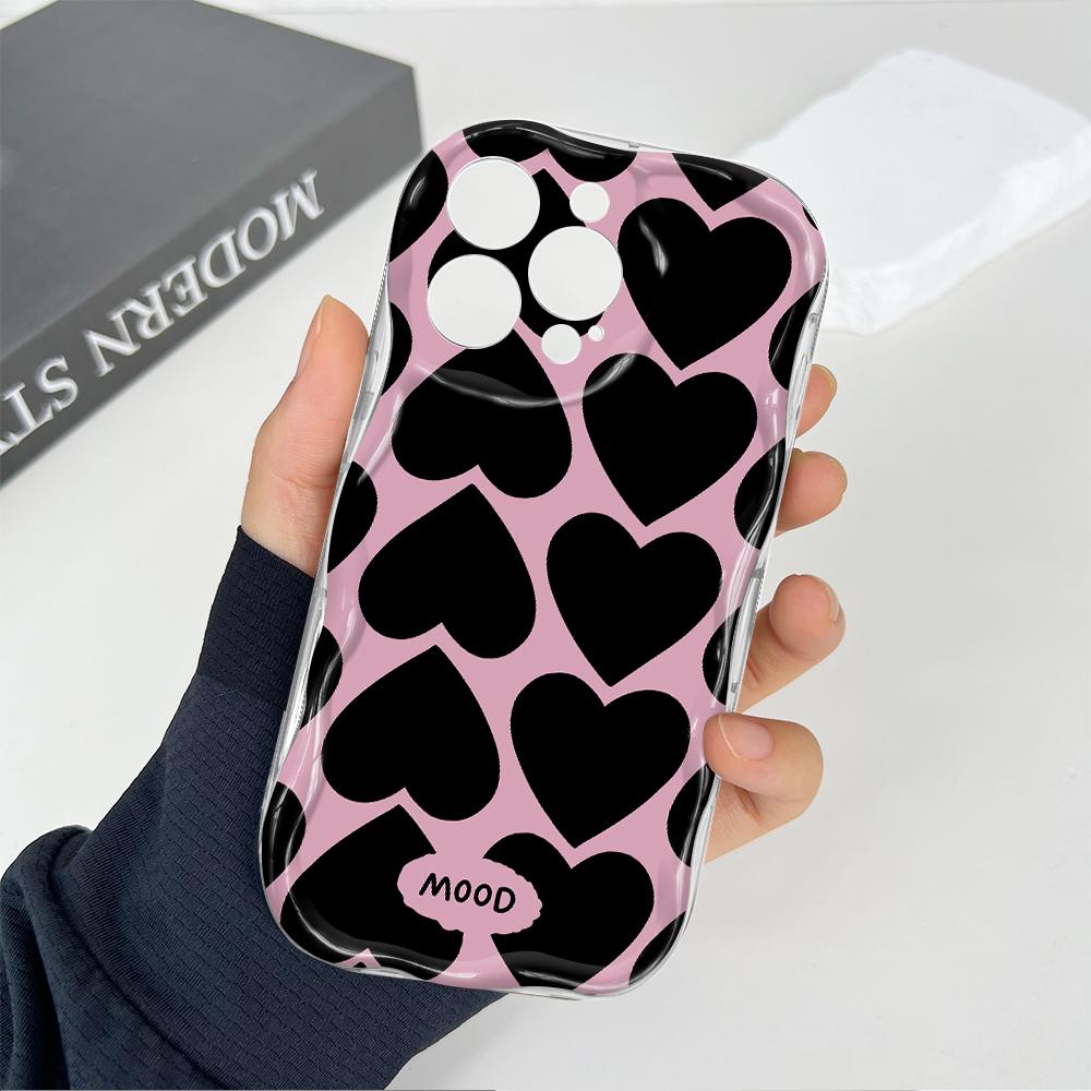 Roztomilý kreslený vzor s krémovou texturou Pouzdro s měkkým silikonovým zvlněným okrajem pro Samsung