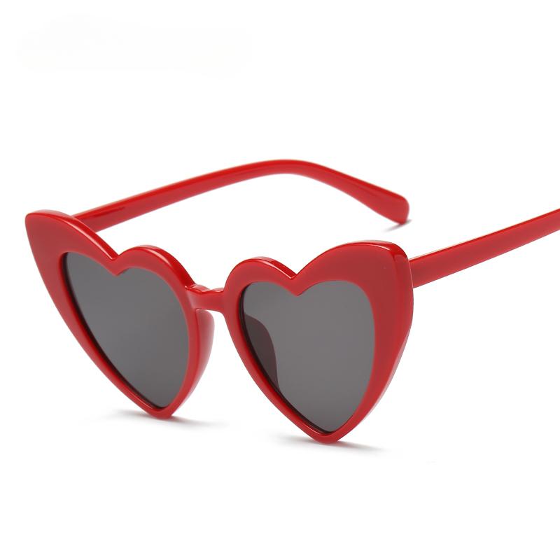 Okulary przeciwsłoneczne w kształcie serca Damskie Vintage Czerwone w kształcie serc Okulary przeciwsłoneczne Damskie Retro Markowe Designerskie Okulary Lata 90. dla Kobiet
