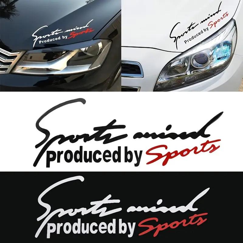Car Light Eyebrow Sticker - Sport Letter Sporty Body Decal, Personalized Hood Sticker & Engine Cover Modification Sticker