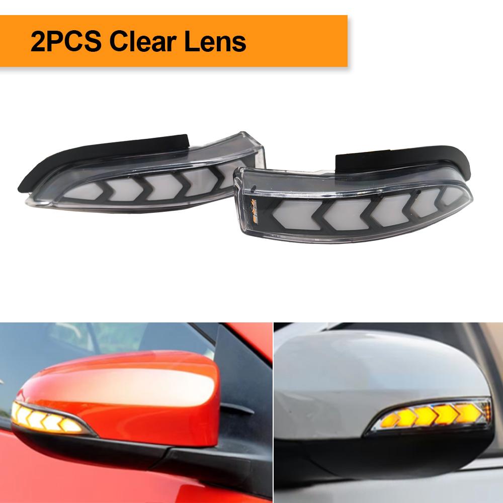 

Car Mirror Running Turn Signal Light for Toyota Corolla Camry Yaris AQUA Outside Rearview Mirror Corner Light Signal Alert Light 2PCS Clear Lens