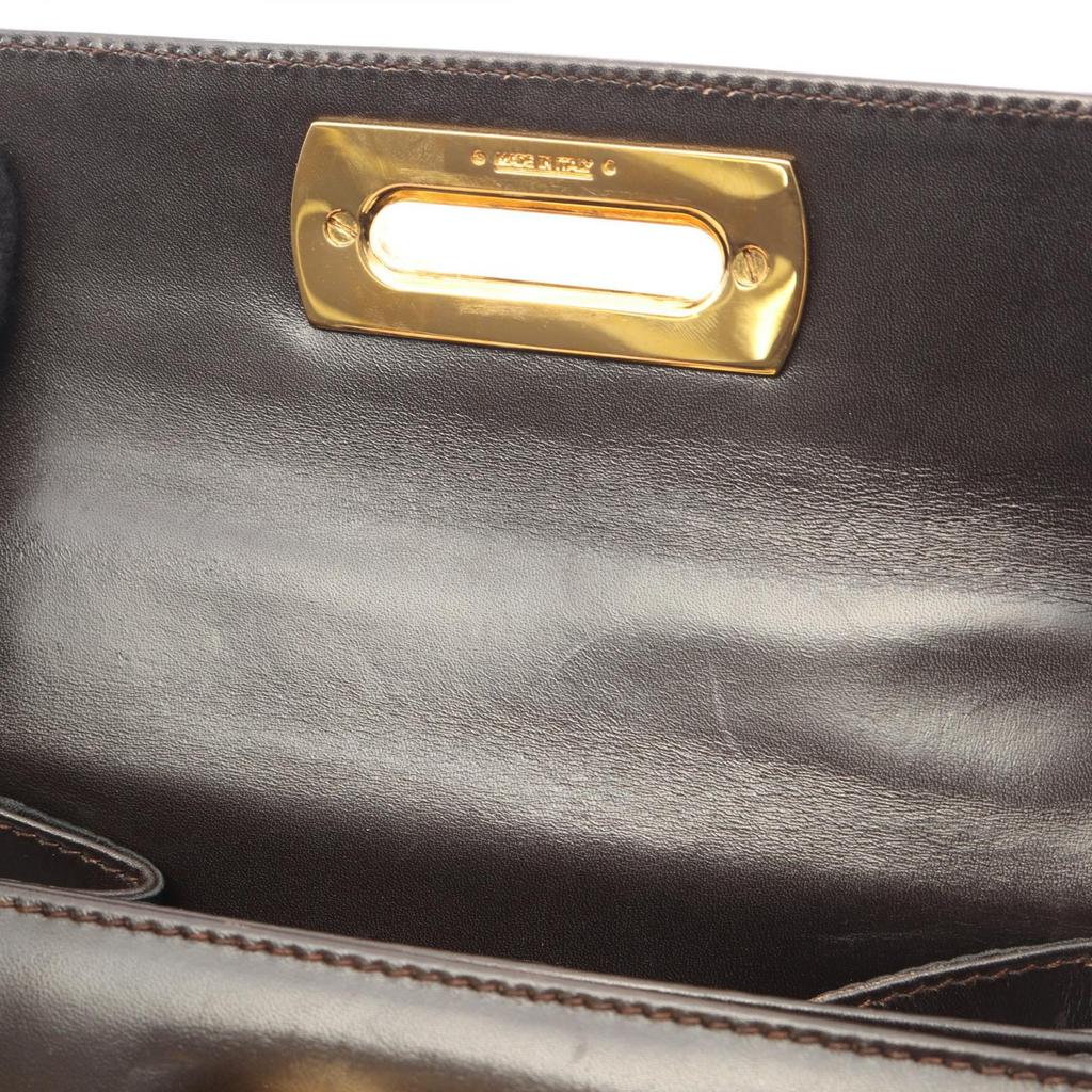 Used Salvatore Ferragamo Gancini 2WAY Handbag leather Brown Used Women