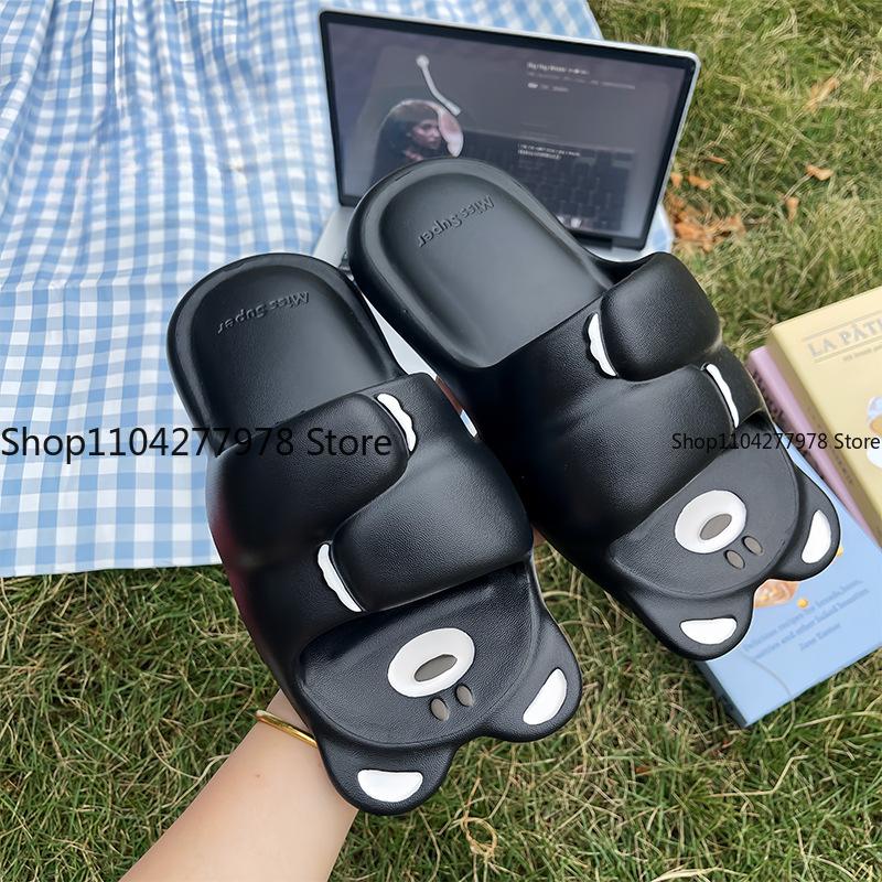 Fashion EVA Ugly Cute Funny Women's Slippers Bear Summer Sandals Fashion Versatile Lightweight Bathroom Bath Non-slip Slippers Ins 2025