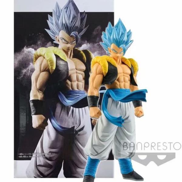 Anime Super Dragon Ball Z ROS Blue Hair Gogeta PVC Figure Toy New No Box 32cm Anime Super Dragon Ball Z ROS Blue Hair Gogeta PVC Figure Toy New No Box 32cm