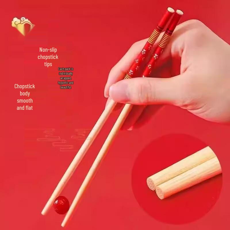 Food Grade Individually Wrapped Disposable Bamboo Chopsticks