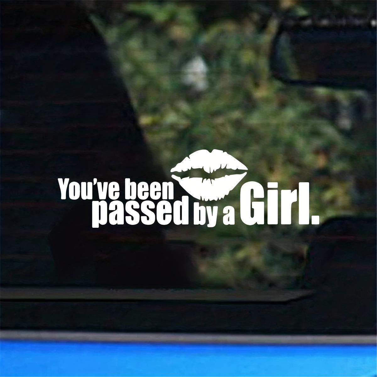 

22X6.6CM Vinyl Car Window Sticker - You ve Passed a Girl Design 22x6.6cm чорний