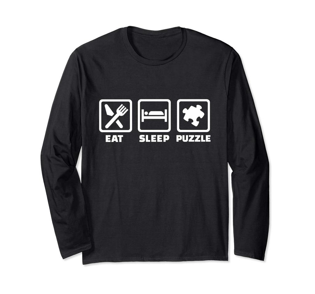 Eat Sleep Jigsaw Puzzle Long Sleeve T-Shirt