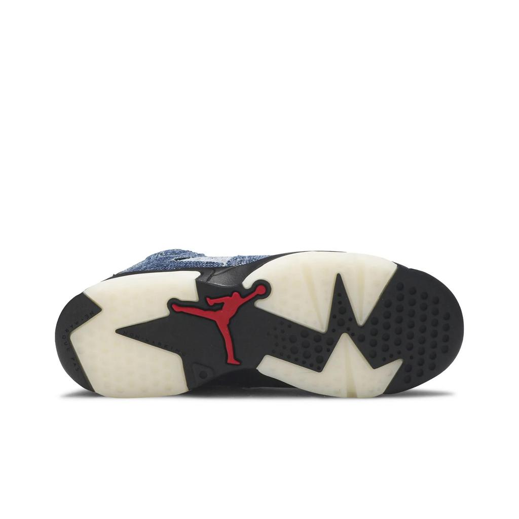 Air Jordan 6 Retro Grade School 'Washed Denim' (Unisex) Washed Denim / Sail / Varsity Red / Black Kids' Basketball Shoes CV5489 401