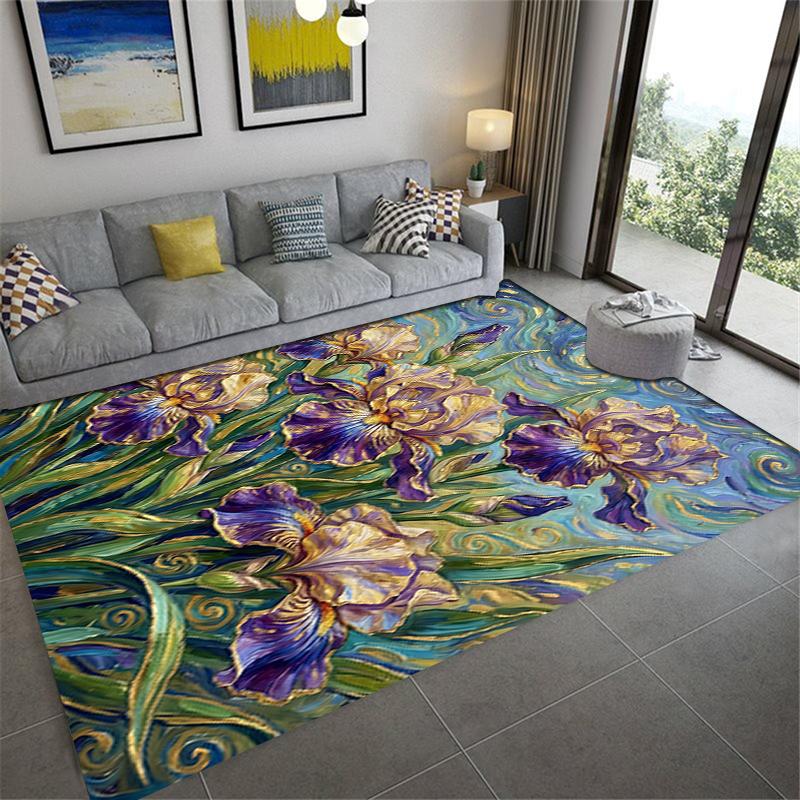 2025 New Flower Carpet Rug for Living Room Bedroom Home Sofa Decoration,Kids Play Non-slip Floor Mat