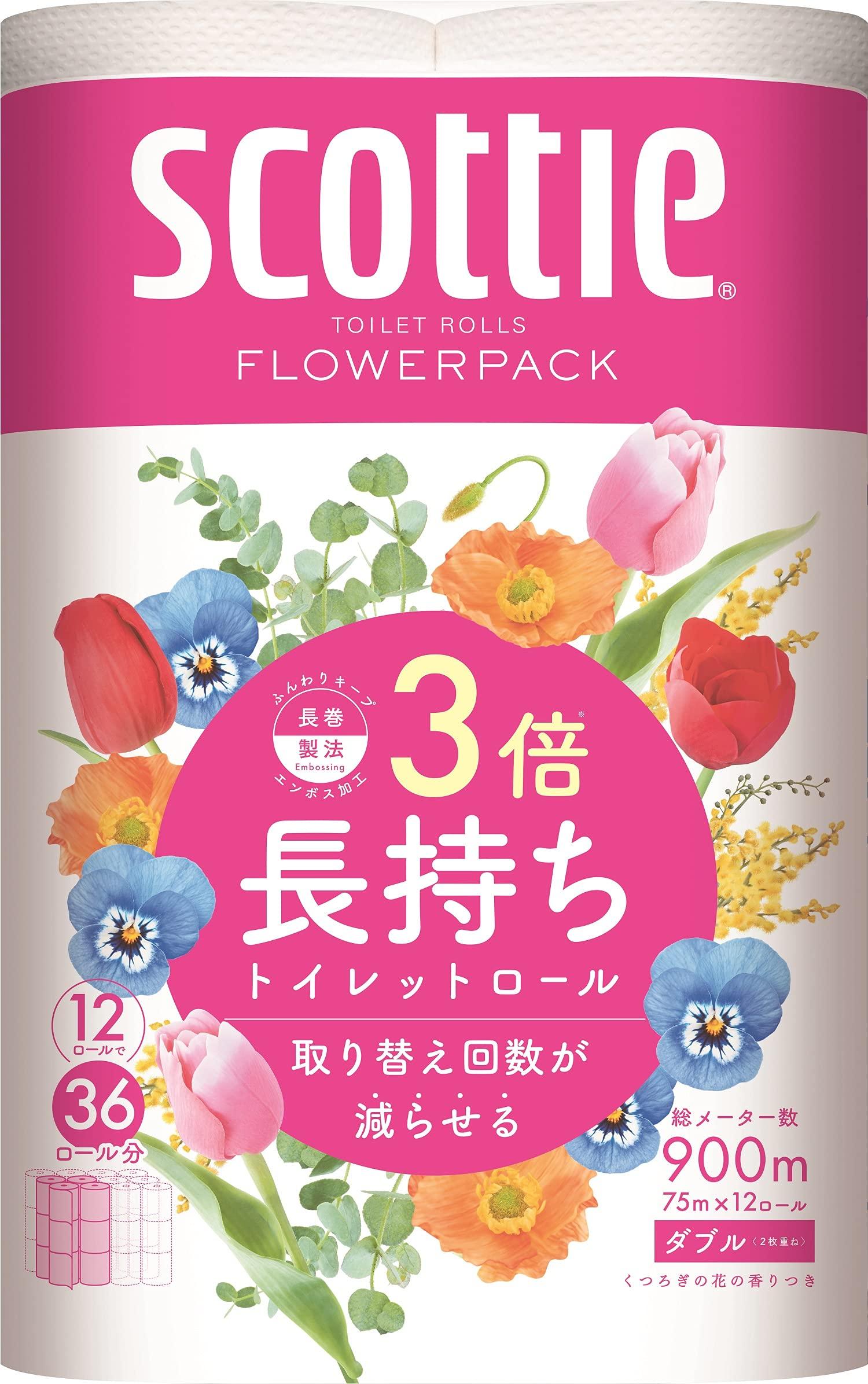 

Scotty Flower Pack 3x Более Долговечная Туалетная Бумага Двойная 12 75м, Рулоны,