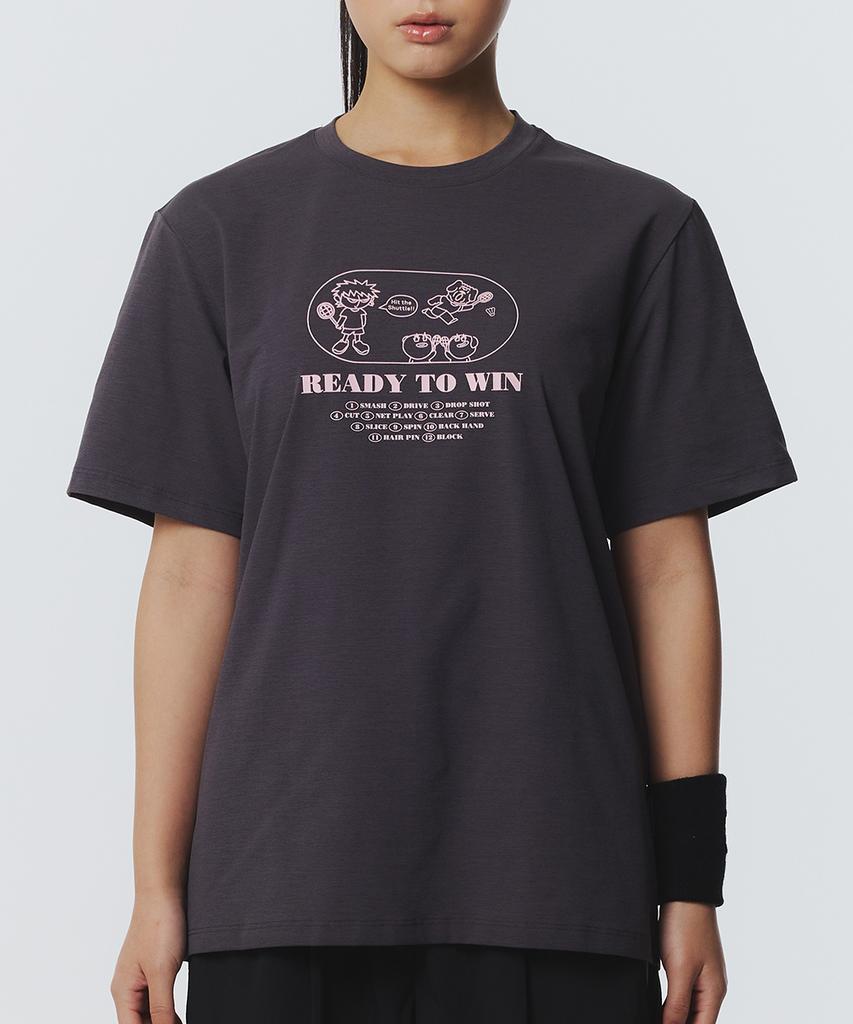 Bigteo Play Line Badminton Unisex Oversized T-Shirt (Vt26Ato204U)