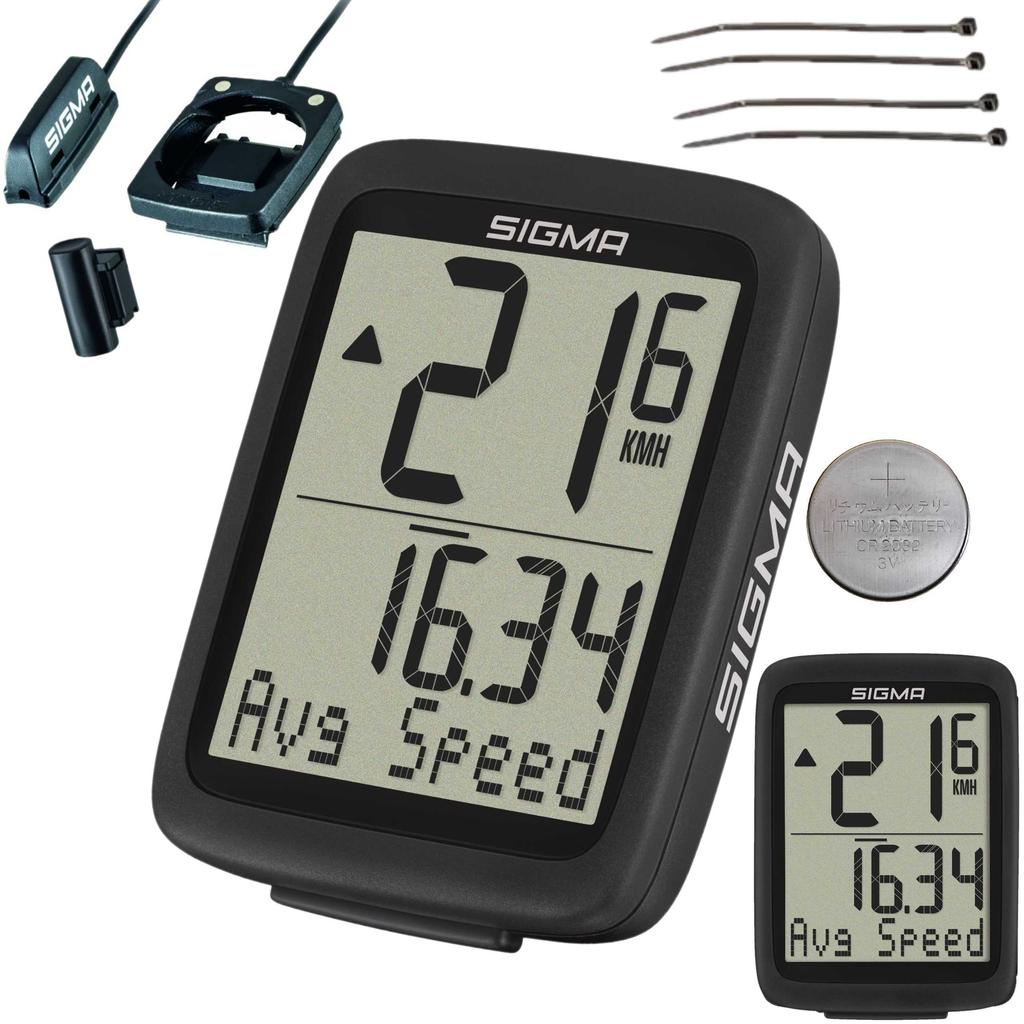 Sigma Bc 8.0 Wr Wired Bicycle Computer 8 Functions Ipx8 Cable