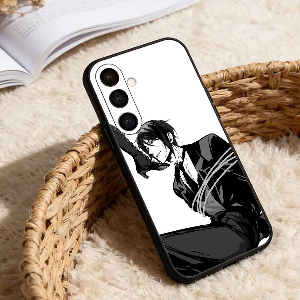 Schwarze B-Butler Anime Sebastian Handyhülle Für Samsung Galaxy A91,80,73,72 ,71,53,52,32 ,31,22,21s,20,Weiche Schwarze Hülle
