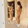 Spring and Autumn Casual Suit Thin Korean Style Loose Hooded Student Sportswear Two-piece Suit for Women