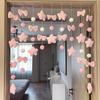 Pink Plush Heart Hanging Ornaments 26Pcs Soft Fluffy Decor with Free Strings for Kids Room Nursery Playroom Decoration