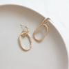 _tingA Chain Gold Drop Earrings