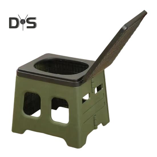 

Складной автомобильный туалет с крышкой, портативный туалет с защитой от запаха, универсальный подкладной горшок для кемпинга, путешествий, экономящий место уличный походный туалет зелёный