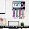 Decorative Wall-Mounted Display Rack with Hooks for Awards and Keys