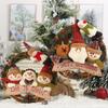 Holiday Decor Cheerful Collection Of Four Charming Figurine Wreaths With Santa Snowman And Reindeer Designs