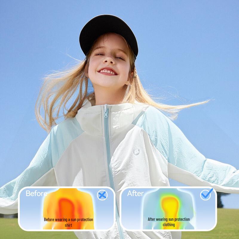 ASK JUNIOR Girls' Color Block UV Protection Jacket