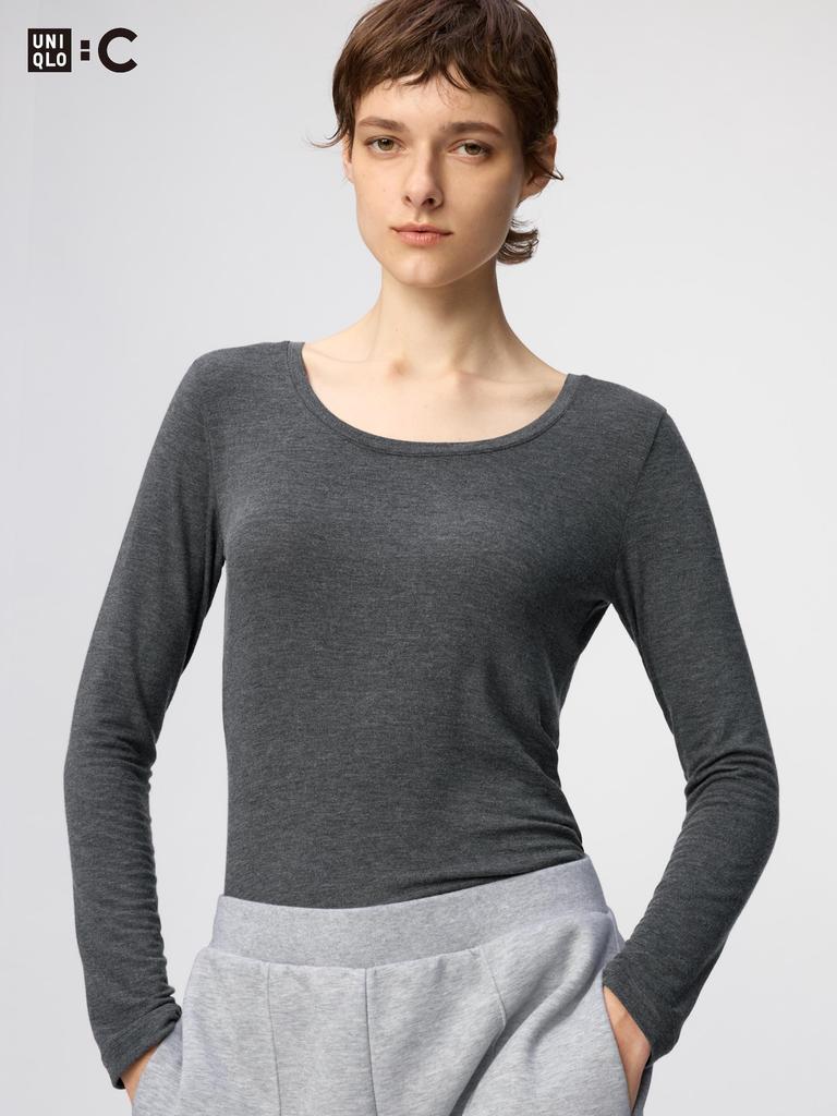 Uniqlo HeaTTech Cashmere Blend U Neck T
