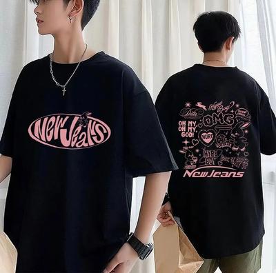 Plus-size sukienka unisex NewJeans Bunny Graphic T Shirt moda t-shirty Harajuku unisex kobiety kpop bawełniana koszulka z krótkim rękawem unisex