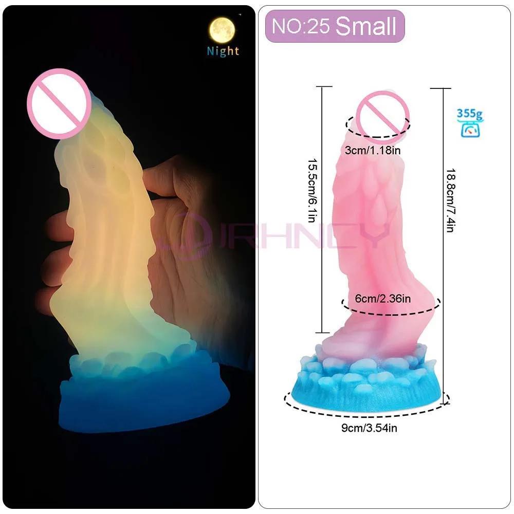Anal Dildo Luminous Sex Toys for Women Dick Animal/Monsters Horse Dildos Silicone Soft Anal Plug Adult Sextoys Dragon Penis 18+