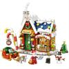 Forest House Building Blocks Snowman Cabin Toy Model Bricks Holiday Decoration Kids DIY Toys Unique Holiday Gift